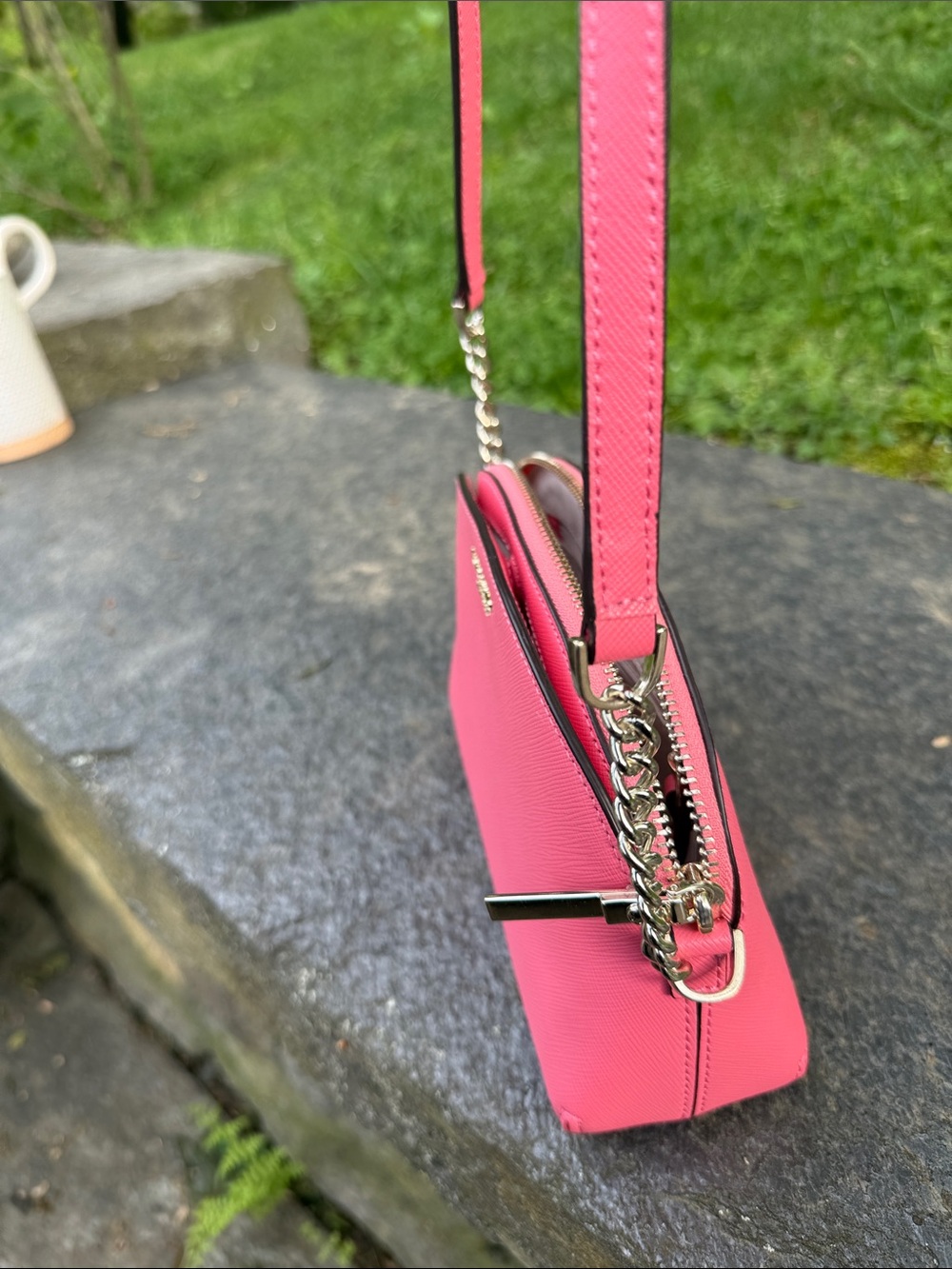 kate spade Pink Saffiano Dome Crossbody - Picture 7 of 16